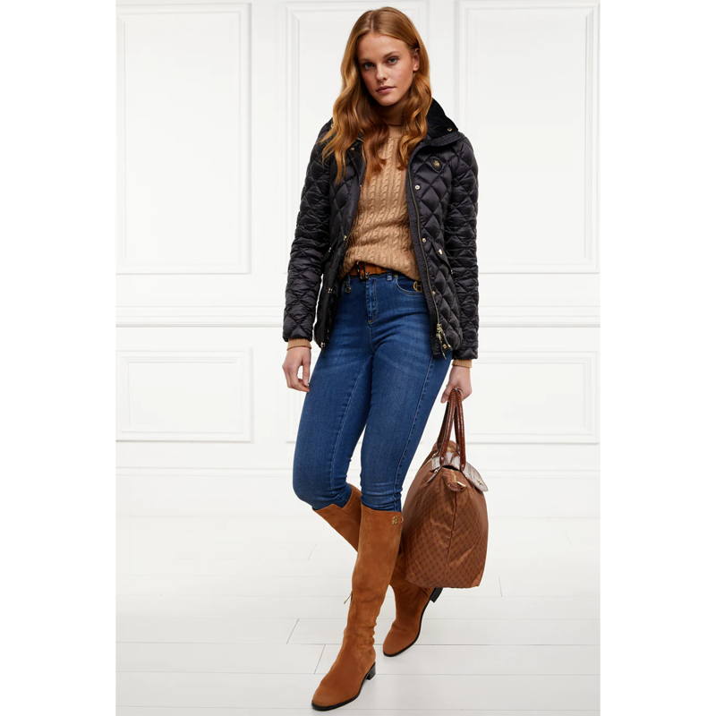 Holland Cooper Charlbury Quilted Jacket - Black-3